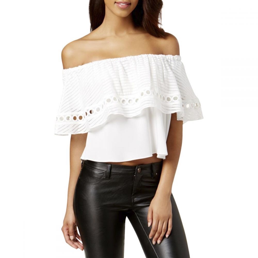 Rachel Rachel Roy Womens Ruffled Off The Shoulder